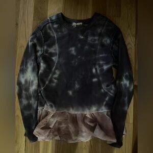 Altar'd State Women Blue gray pink Sweatshirt S tie dye